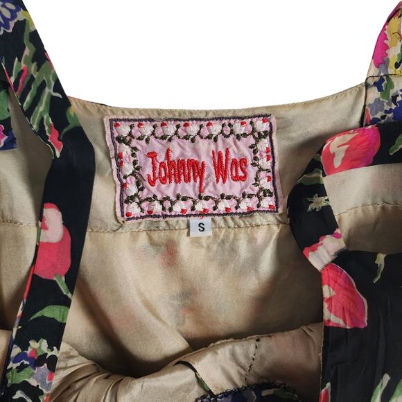 Johnny Was Dress Floral Print Embroidered Flowers Fit & Flare Size S Baby doll - Picture 4 of 6